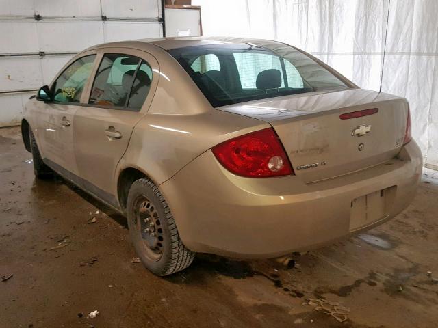 1G1AT58H597204650 - 2009 CHEVROLET COBALT LT GOLD photo 3