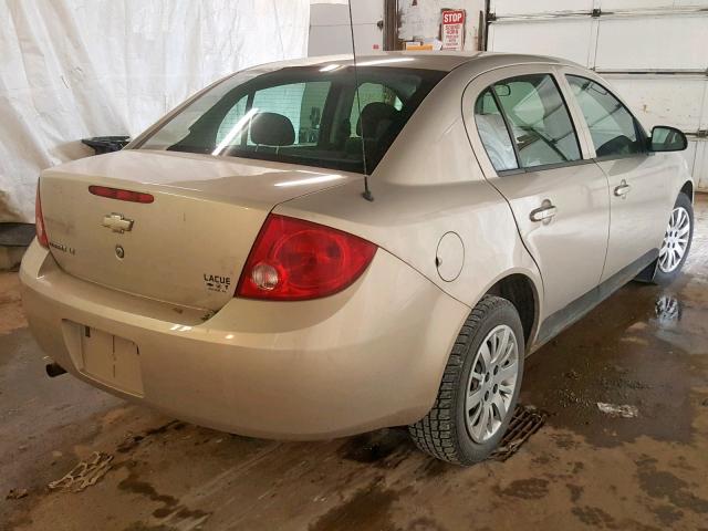 1G1AT58H597204650 - 2009 CHEVROLET COBALT LT GOLD photo 4