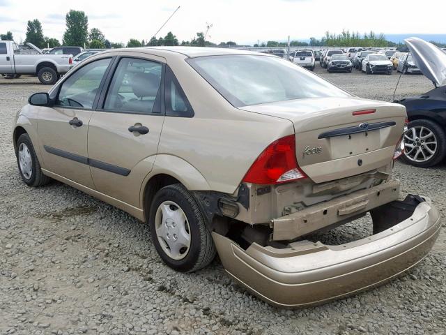 1FAFP33P62W171731 - 2002 FORD FOCUS LX GOLD photo 3