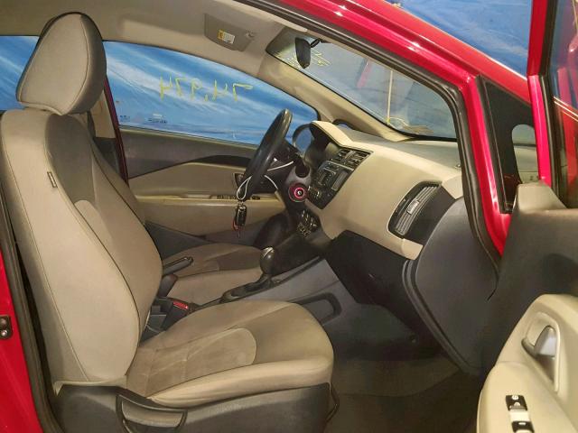 KNADM4A37F6515747 - 2015 KIA RIO LX RED photo 5