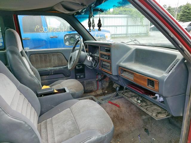 1B7GG23Y5NS673756 - 1992 DODGE DAKOTA RED photo 5