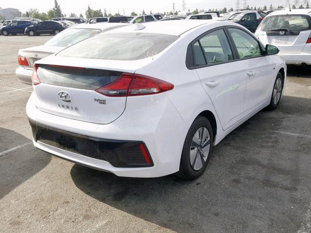 KMHC65LC1JU066285 - 2018 HYUNDAI IONIQ BLUE WHITE photo 4