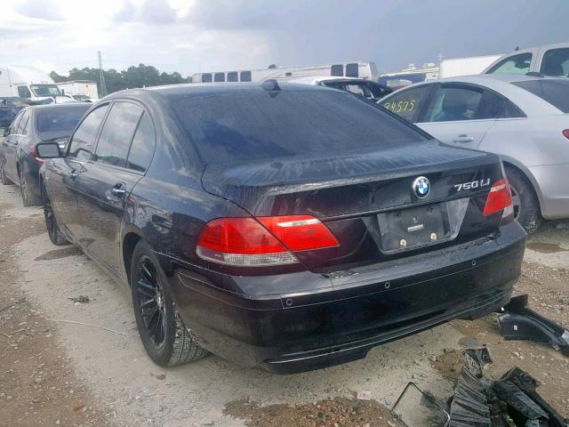 WBAHN83527DT73213 - 2007 BMW 750 BLACK photo 3