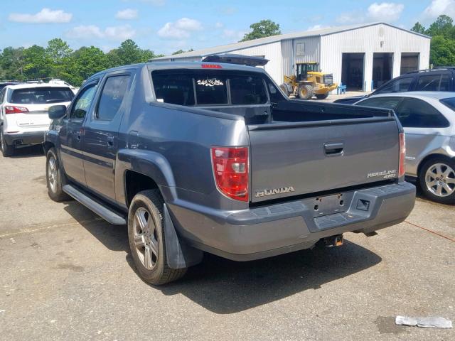 5FPYK165X9B104054 - 2009 HONDA RIDGELINE BLUE photo 3