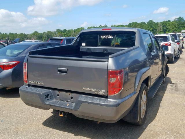 5FPYK165X9B104054 - 2009 HONDA RIDGELINE BLUE photo 4