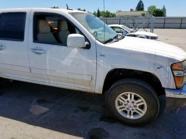 1GTH6MFP1C8132025 - 2012 GMC CANYON SLE WHITE photo 9