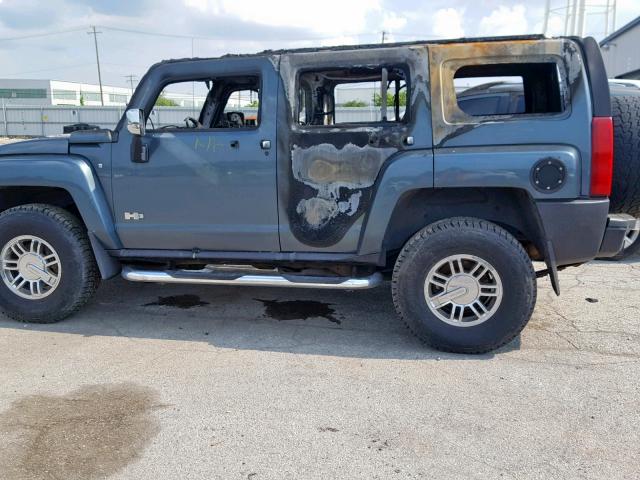 5GTDN13E378212413 - 2007 HUMMER H3 GRAY photo 10