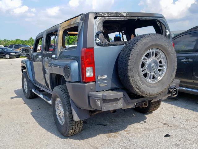 5GTDN13E378212413 - 2007 HUMMER H3 GRAY photo 3