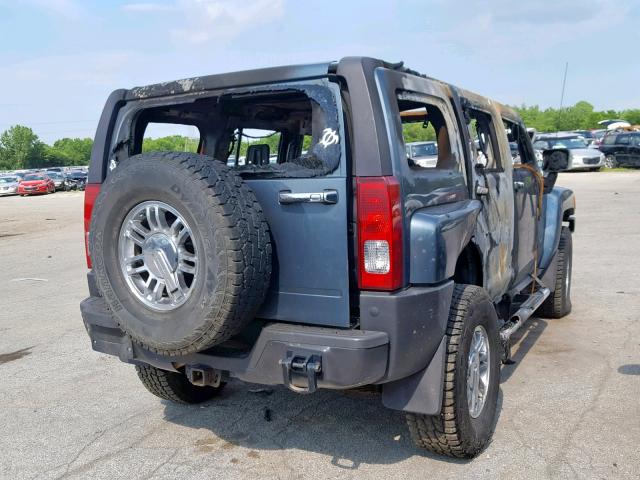 5GTDN13E378212413 - 2007 HUMMER H3 GRAY photo 4