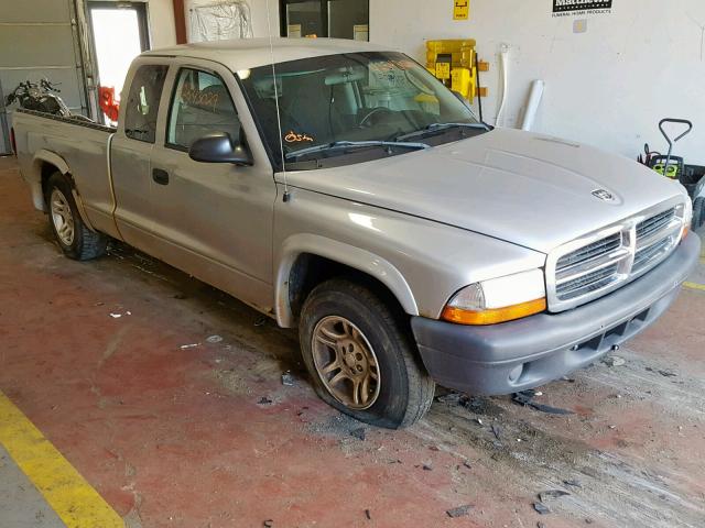 1D7GL12KX4S700229 - 2004 DODGE DAKOTA SXT SILVER photo 1