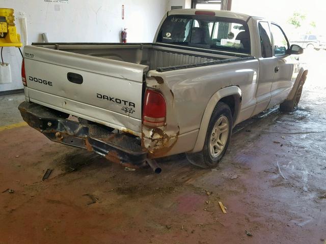 1D7GL12KX4S700229 - 2004 DODGE DAKOTA SXT SILVER photo 9