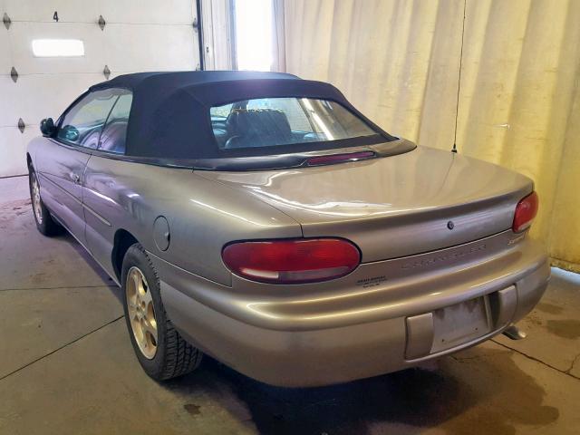 3C3EL55H1WT317648 - 1998 CHRYSLER SEBRING JX GRAY photo 3