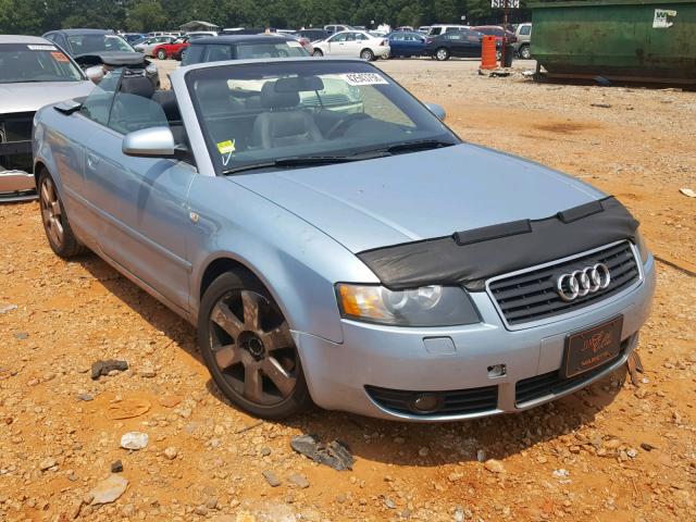 WAUAT48H53K009392 - 2003 AUDI A4 3.0 CAB BLUE photo 1