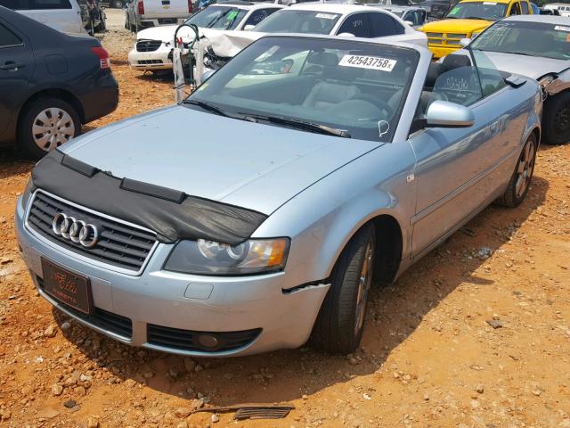 WAUAT48H53K009392 - 2003 AUDI A4 3.0 CAB BLUE photo 2