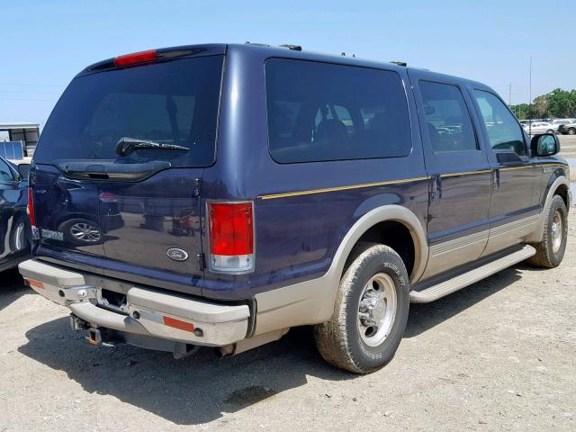 1FMNU42L1YED08782 - 2000 FORD EXCURSION BLUE photo 4