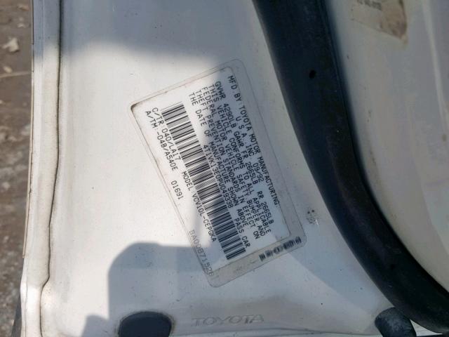 4T1VK13E0PU049338 - 1993 TOYOTA CAMRY XLE WHITE photo 10