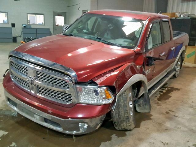 1C6RR7JT3ES105469 - 2014 RAM 1500 LARAM BURGUNDY photo 2