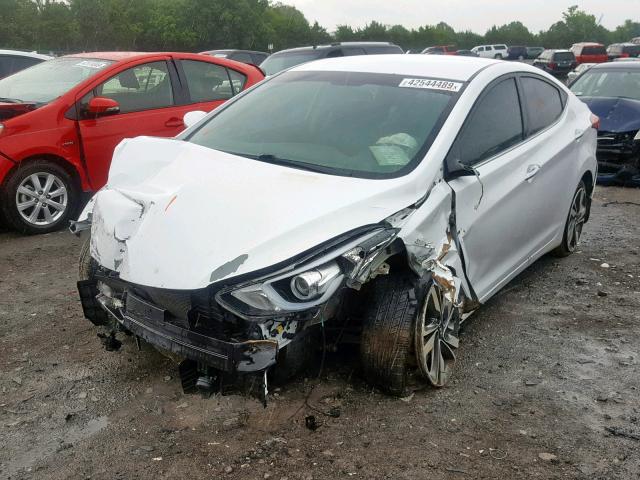 5NPDH4AE4FH610670 - 2015 HYUNDAI ELANTRA SE WHITE photo 2