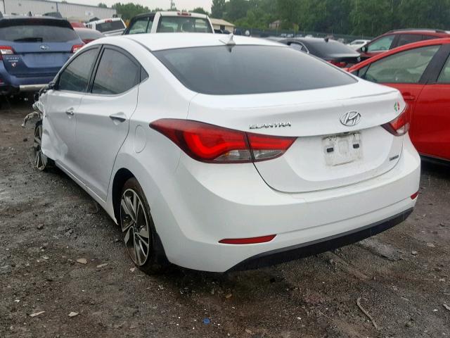 5NPDH4AE4FH610670 - 2015 HYUNDAI ELANTRA SE WHITE photo 3