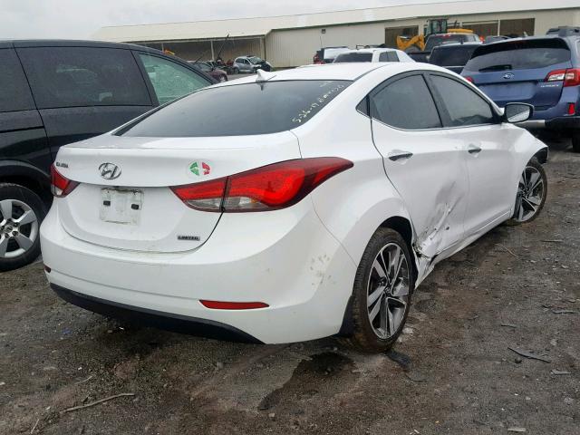 5NPDH4AE4FH610670 - 2015 HYUNDAI ELANTRA SE WHITE photo 4