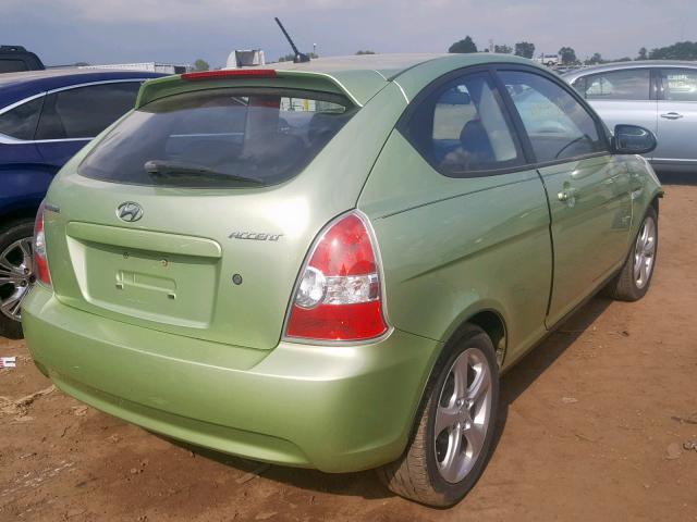 KMHCN36C48U063586 - 2008 HYUNDAI ACCENT SE GREEN photo 4