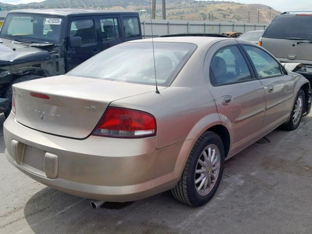 1C3EL56R02N332921 - 2002 CHRYSLER SEBRING LX GOLD photo 4