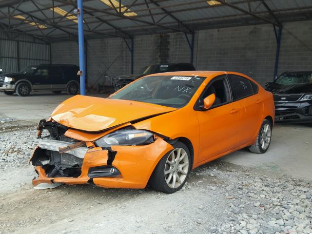 1C3CDFBA1DD297762 - 2013 DODGE DART SXT ORANGE photo 2