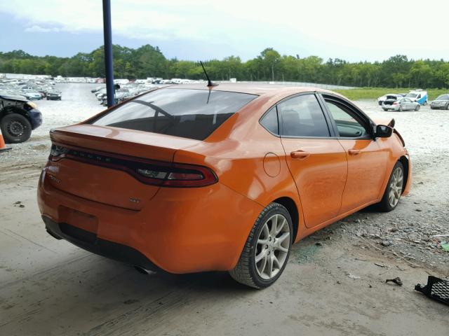 1C3CDFBA1DD297762 - 2013 DODGE DART SXT ORANGE photo 4