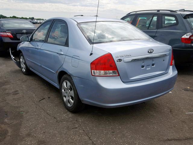 KNAFE121985520717 - 2008 KIA SPECTRA EX BLUE photo 3