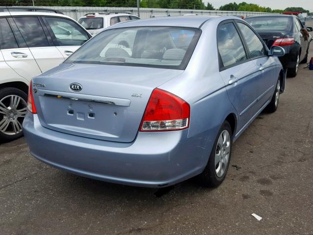 KNAFE121985520717 - 2008 KIA SPECTRA EX BLUE photo 4