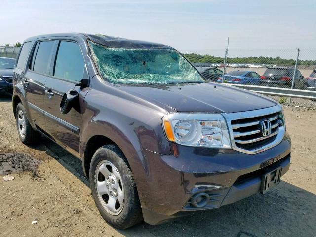 5FNYF4H28DB024553 - 2013 HONDA PILOT LX BROWN photo 1