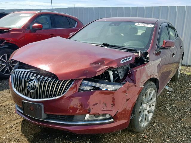 1G4GD5G37FF157610 - 2015 BUICK LACROSSE P MAROON photo 2