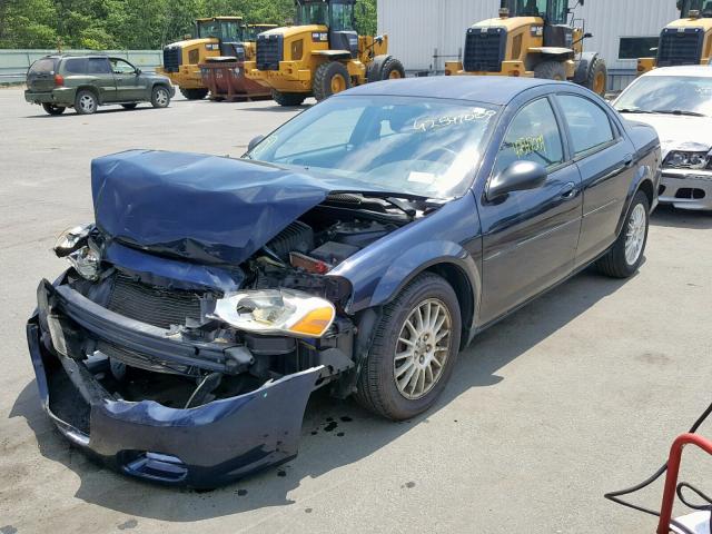 1C3EL46X84N109893 - 2004 CHRYSLER SEBRING LX BLUE photo 2