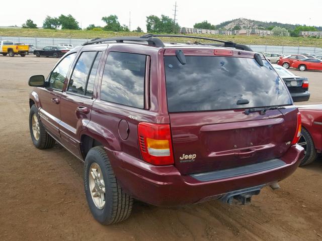 1J4GW68N7XC654139 - 1999 JEEP GRAND CHER MAROON photo 3