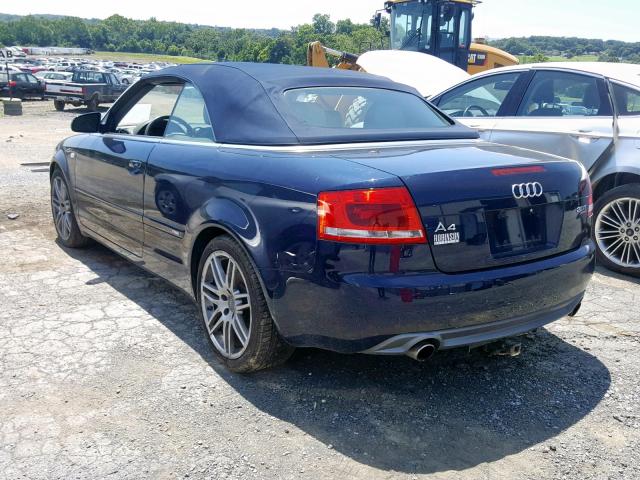 WAUDF48H79K009522 - 2009 AUDI A4 2.0T CA BLUE photo 3