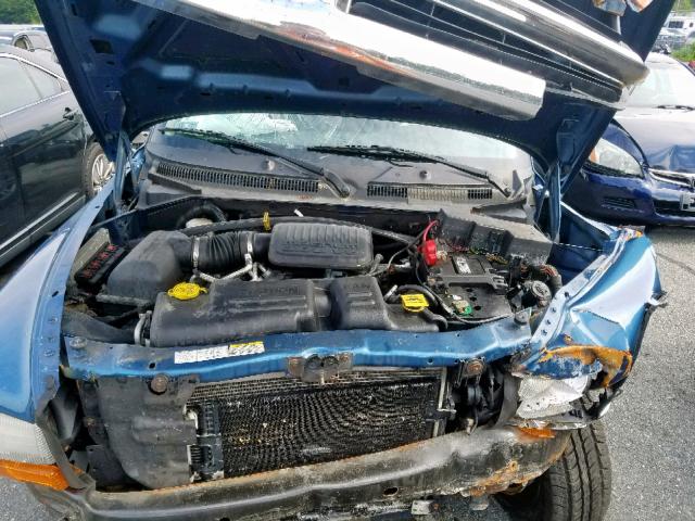 1D7HG38K34S522448 - 2004 DODGE DAKOTA QUA BLUE photo 7