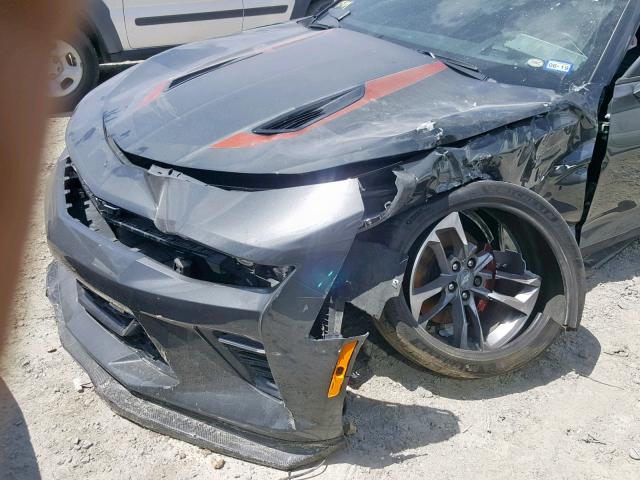 1G1FH1R78H0103566 - 2017 CHEVROLET CAMARO SS BLACK photo 9