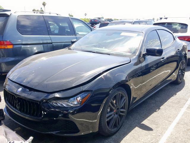 ZAM57XSA4G1168918 - 2016 MASERATI GHIBLI BLACK photo 2