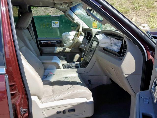 5LMJJ2J57AEJ04926 - 2010 LINCOLN NAVIGATOR წითელი ფოტო 5