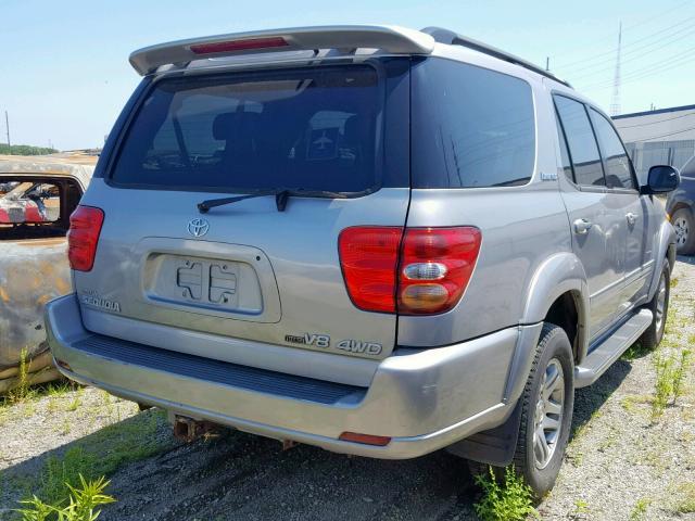 5TDBT48A73S181703 - 2003 TOYOTA SEQUOIA LI SILVER photo 4