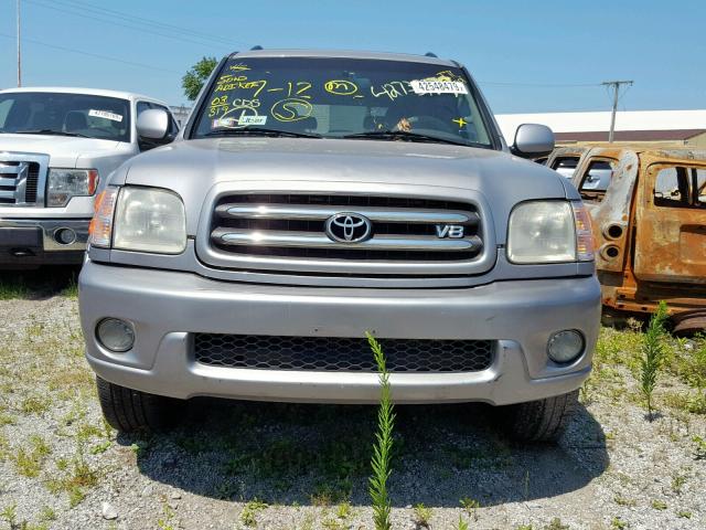 5TDBT48A73S181703 - 2003 TOYOTA SEQUOIA LI SILVER photo 9