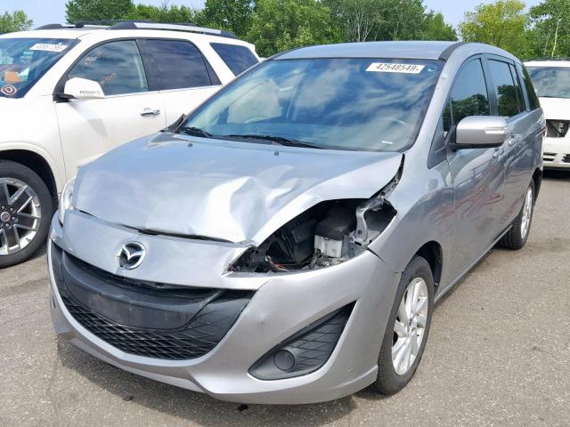 JM1CW2BL5E0176791 - 2014 MAZDA 5 SPORT SILVER photo 2