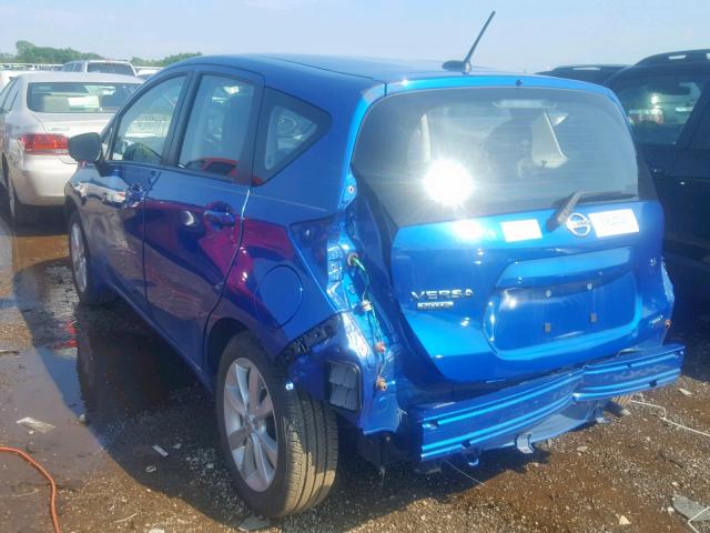 3N1CE2CP9FL435262 - 2015 NISSAN VERSA NOTE BLUE photo 3