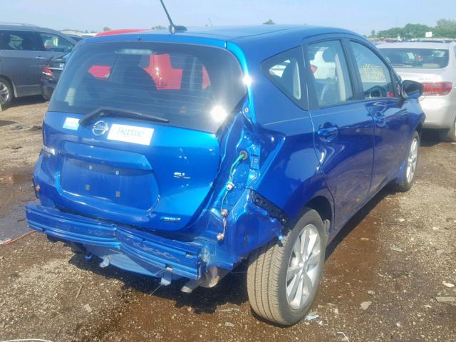 3N1CE2CP9FL435262 - 2015 NISSAN VERSA NOTE BLUE photo 4