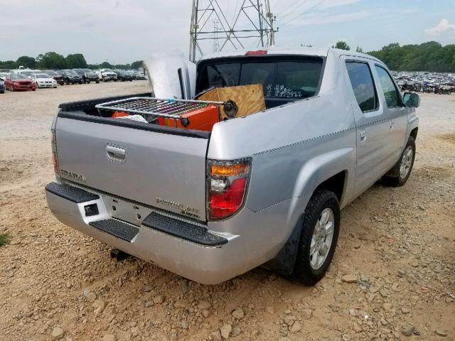 2HJYK16597H528000 - 2007 HONDA RIDGELINE SILVER photo 4