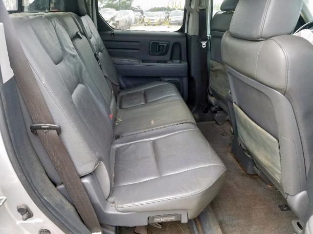 2HJYK16597H528000 - 2007 HONDA RIDGELINE SILVER photo 6