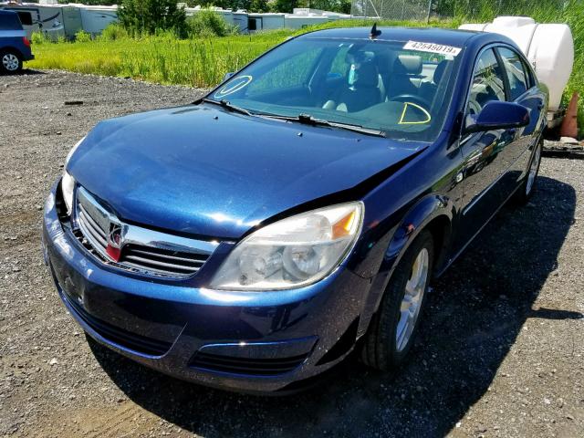 1G8ZS57N48F295235 - 2008 SATURN AURA XE BLUE photo 2