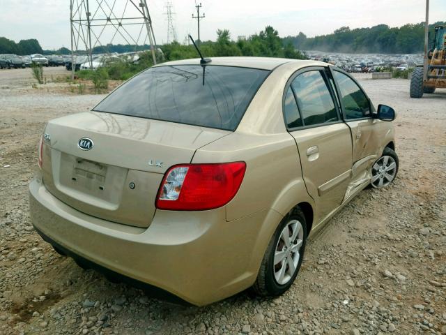 KNADH4A37A6598609 - 2010 KIA RIO LX GOLD photo 4