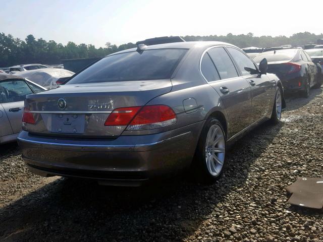 WBAHL83536DT01067 - 2006 BMW 750 I GRAY photo 4