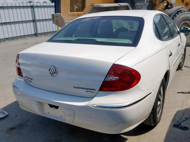 2G4WD582781148126 - 2008 BUICK LACROSSE C WHITE photo 4